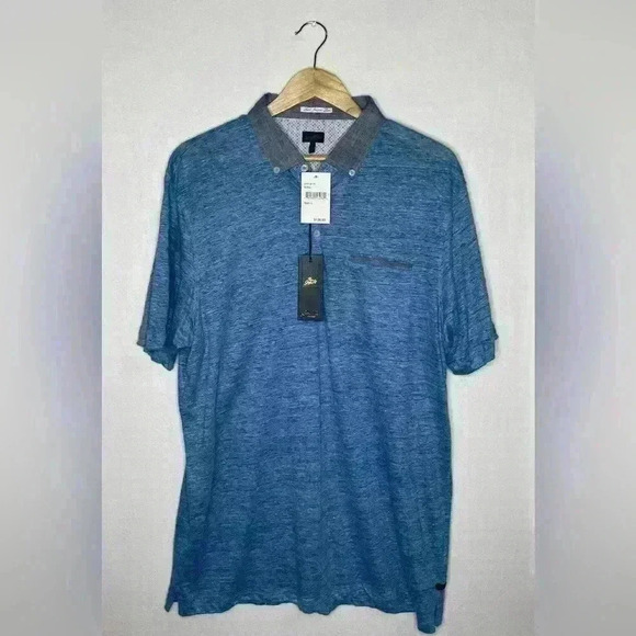 Good Man Brand Other - NWT Good Man Brand Linen Polo Shirt Blue SIze Large